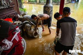 Tiểu thương ở Bát Tràng xót xa đập bỏ những cặp lục bình cả trăm triệu bị vỡ, mẻ do lũ  第18张