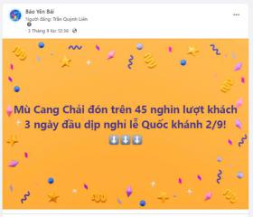 Lan tỏa thông tin từ trang fanpage Báo Yên Bái