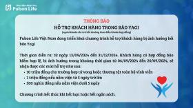 Fubon Life Việt Nam hỗ trợ khách hàng vùng bão Yagi khắc phục thiệt hại  第1张