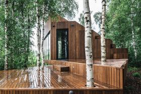 Căn nhà cabin nhỏ sang trọng nằm giữa rừng