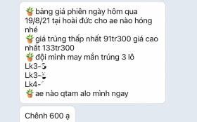 Xuyên đêm đấu giá đất huyện Hoài Đức: Rao bán chênh luôn 800 triệu đồng