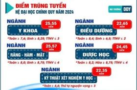  Chi tiết điểm chuẩn các trường thành viên của Đại học Đà Nẵng 