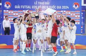  Thái Sơn Bắc lần đầu đăng quang Giải futsal vô địch U20 Quốc gia 